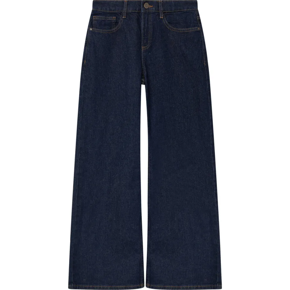 s.Oliver high waist wide leg jeans dark blue denim, foto 2