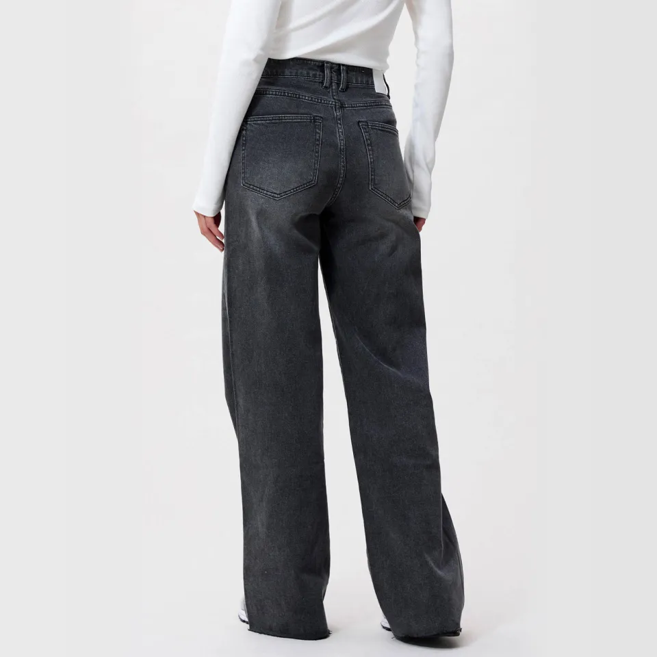 Catwalk Junkie high waist wide leg jeans grey denim, foto 3
