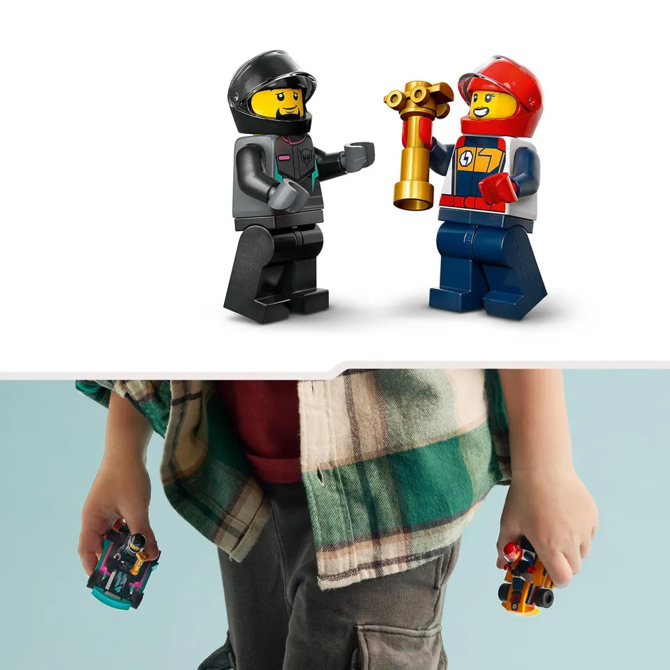 Lego City Karts en racers Speelgoed Race Auto Set voor Kinderen vanaf 5 Jaar 60400, foto 5