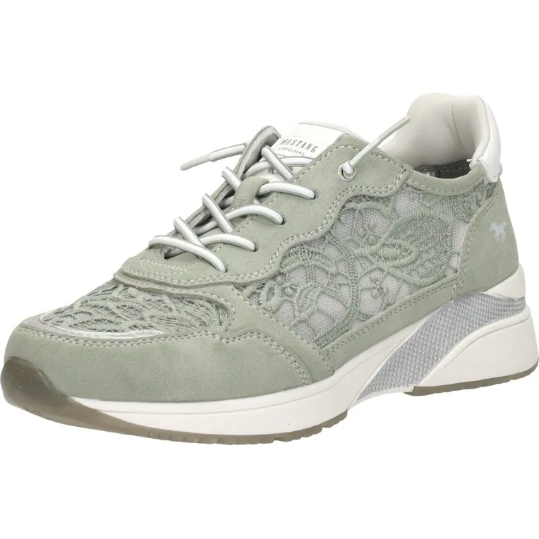 Mustang lage sneaker groen, foto 3