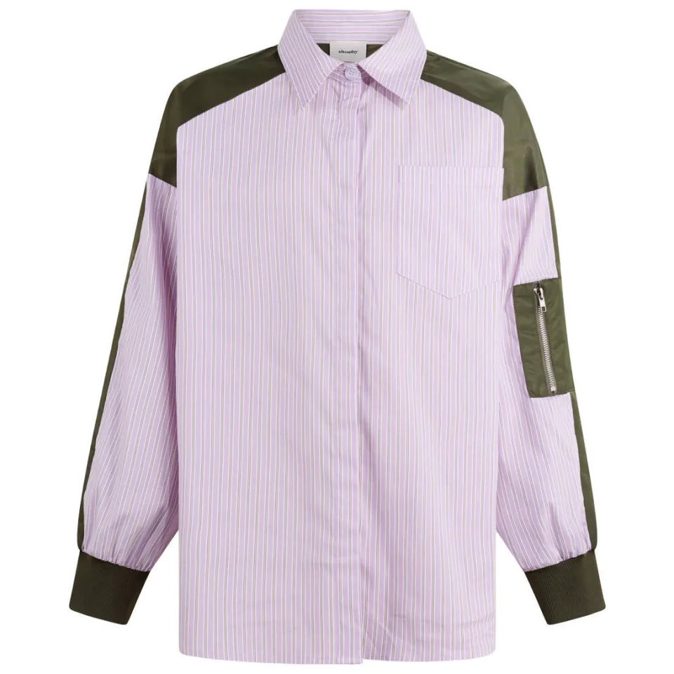 Shoeby blouse lichtroze lichtroze/wit/groen, foto 2