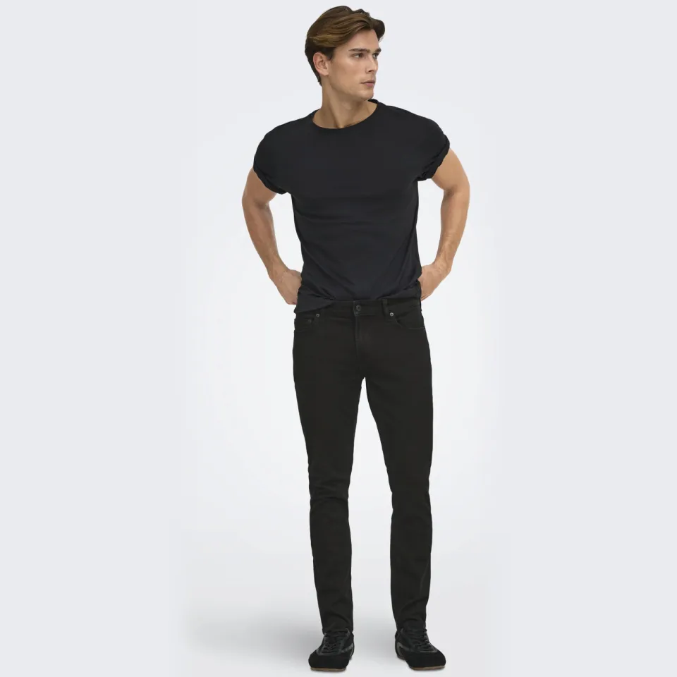 Only & Sons slim fit jeans ONSLOOM black denim