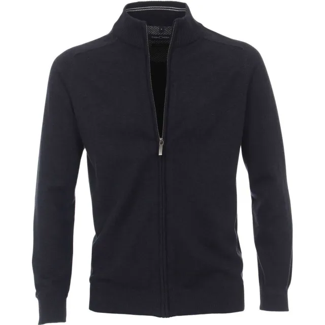 Casa Moda Sweater Casamoda Vest Zip Donkerblauw blauw
