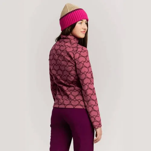 Protest PRTRemissy JR sweater met opstaande kraag en hartjes - koraalrood/bordeaux, foto 3
