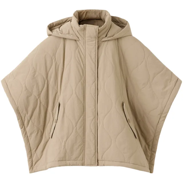 Mango Kids gewatteerde cape jas beige