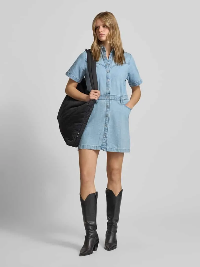 Levi's spijkerjurk light blue denim, foto 3
