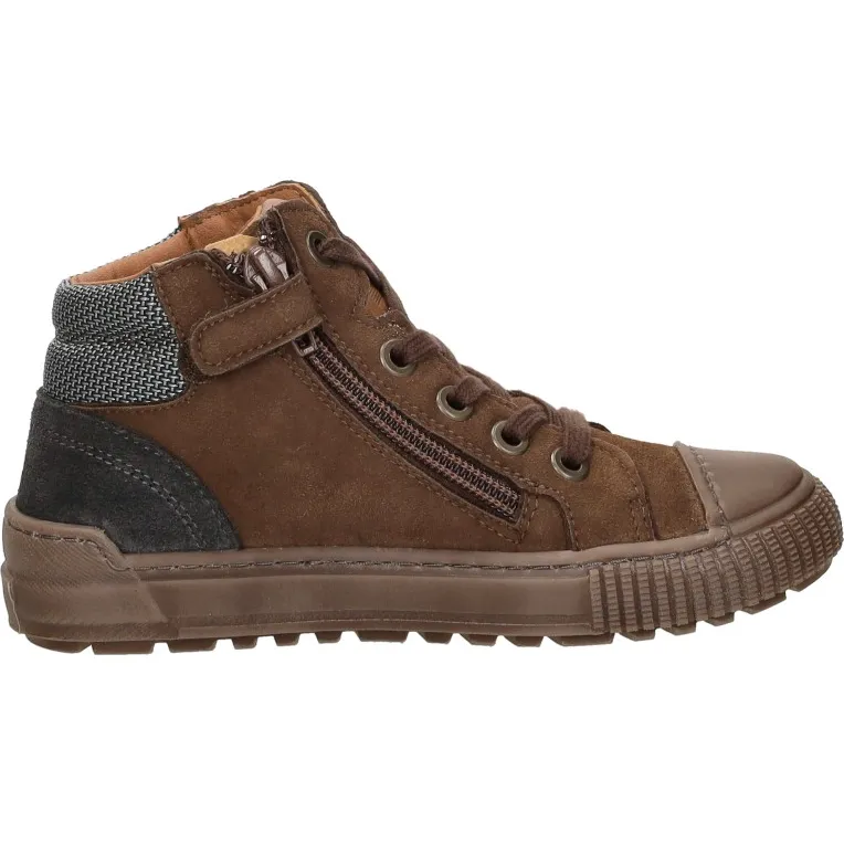 Keq hoge veterschoenen donkerbruin