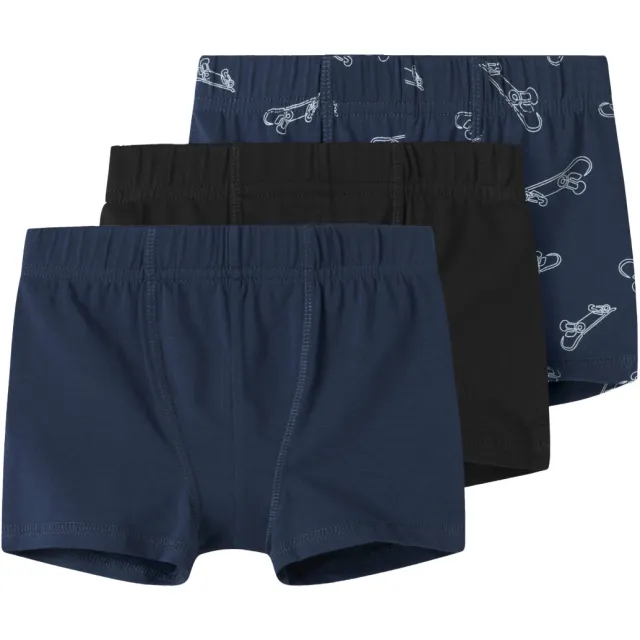 NAME IT boxershort donkerblauw zwart Donkerblauw/zwart