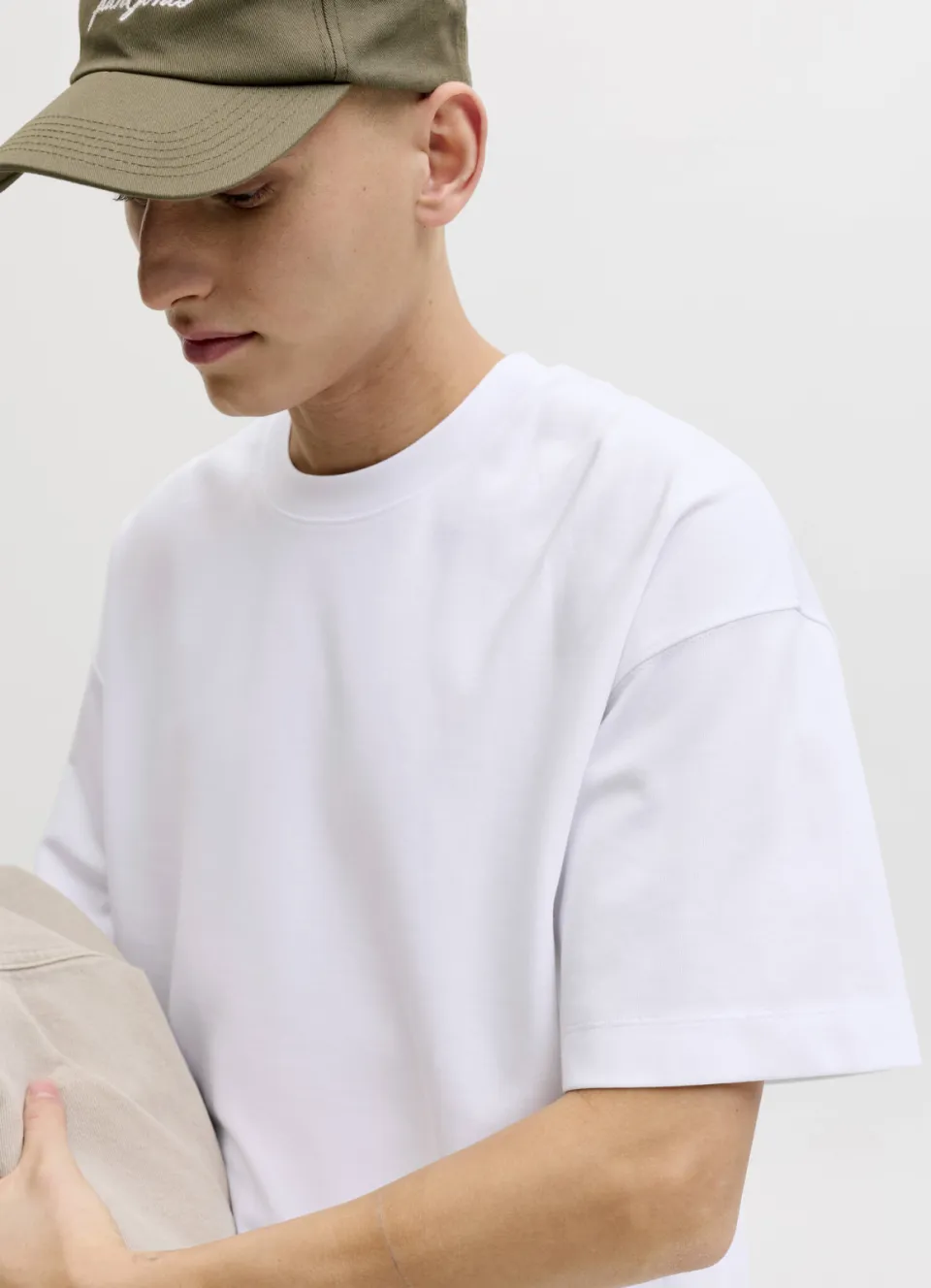 Jack & Jones ESSENTIALS oversized T-shirt wit, foto 4