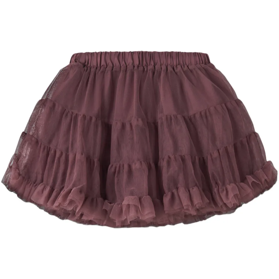 NAME IT MINI korte tule rok roodbruin, foto 2