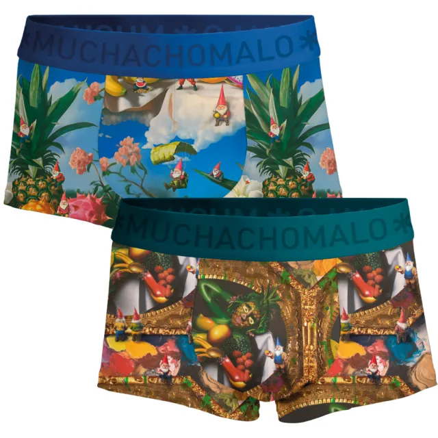 Muchachomalo Heren 2-pack Trunks Fruit Life Veelkleurig