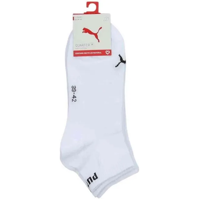 Puma Sneakersokken met logo in set van 3 Wit