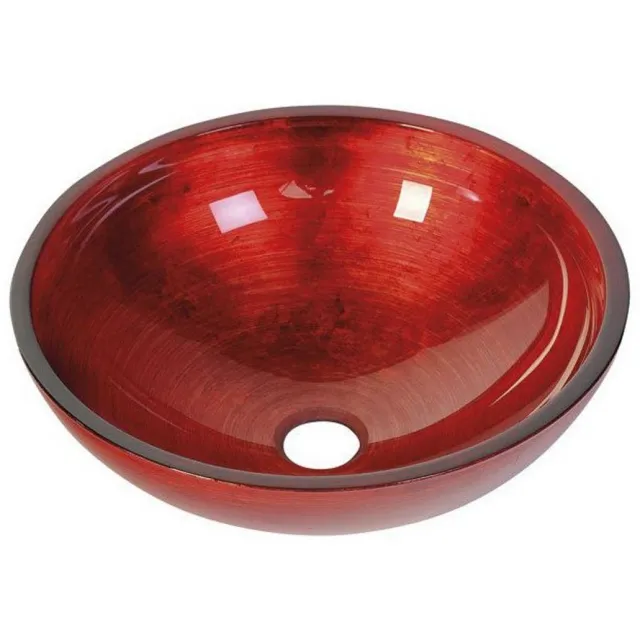 Waskom Sapho Murano Rond 40x14 cm Glas Rood