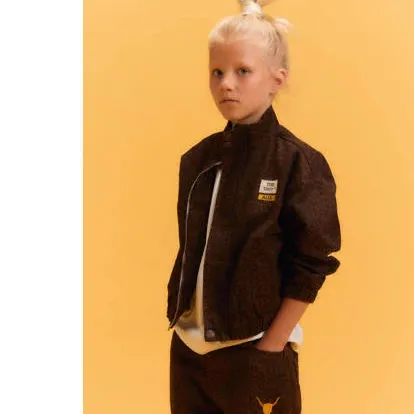 Alix The Label Mini katoenen tussenjas met panterprint bruin, foto 2