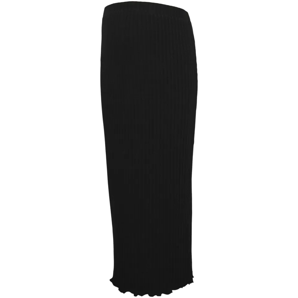Mamalicious zwangerschaps midirok ribgebreid zwart, foto 2