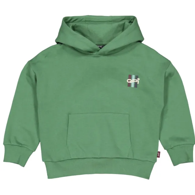 QPI hoodie met backprint - groen