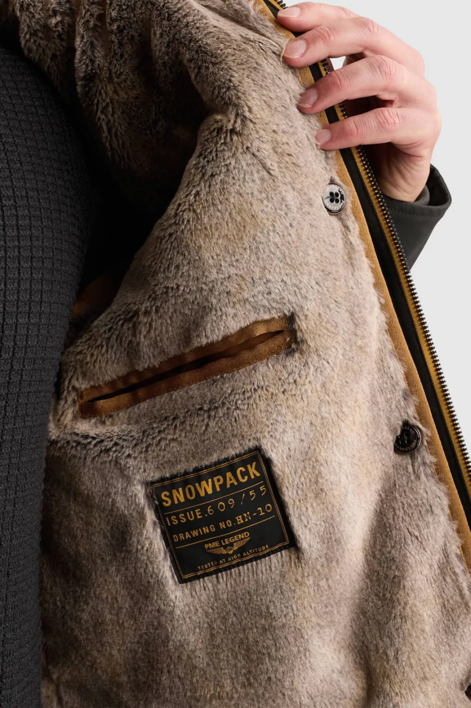 PME Legend SNOWPACK winterparka met imitatiebontkraag - jet black, foto 8