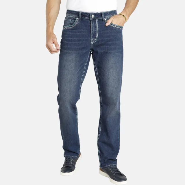 Jan Vanderstorm MORTEN loose fit jeans blauw +FIT Collectie Plus Size