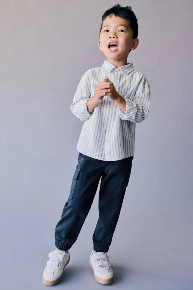 Mango cargobroek donkerblauw