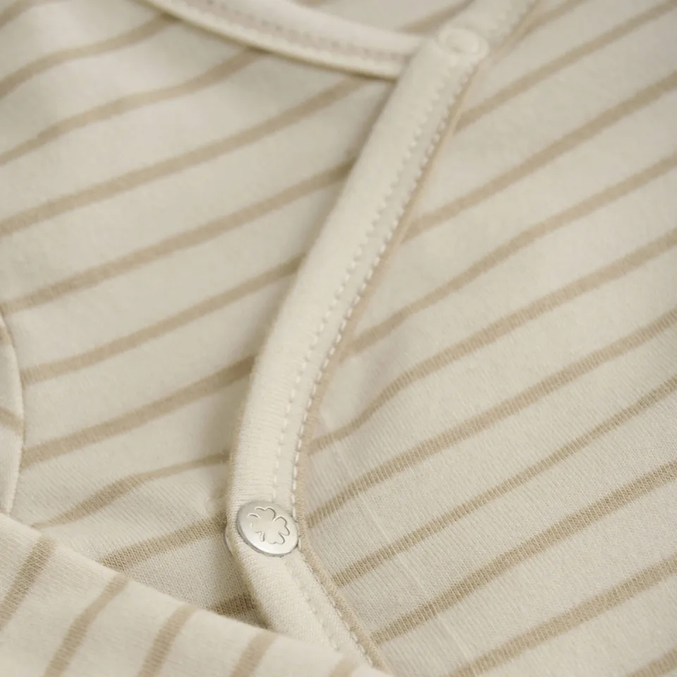 Noppies baby gestreepte longsleeve ecru V-hals, foto 7