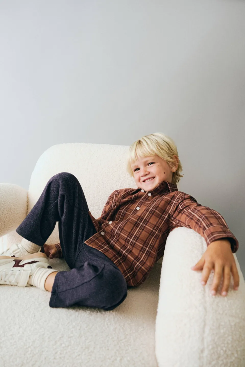 Mango Kids geruit overhemd - roest/koper roest - koper
