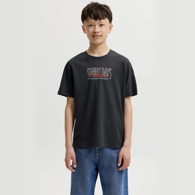 Jack & Jones T-shirt met backprint antraciet