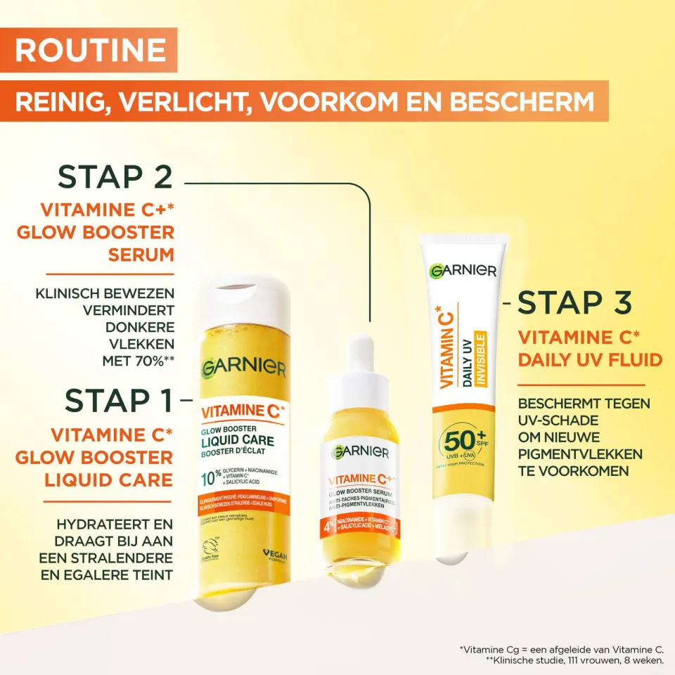 Garnier Skinactive Vitamine C* Glow Booster Liquid Care - 120ml, foto 2