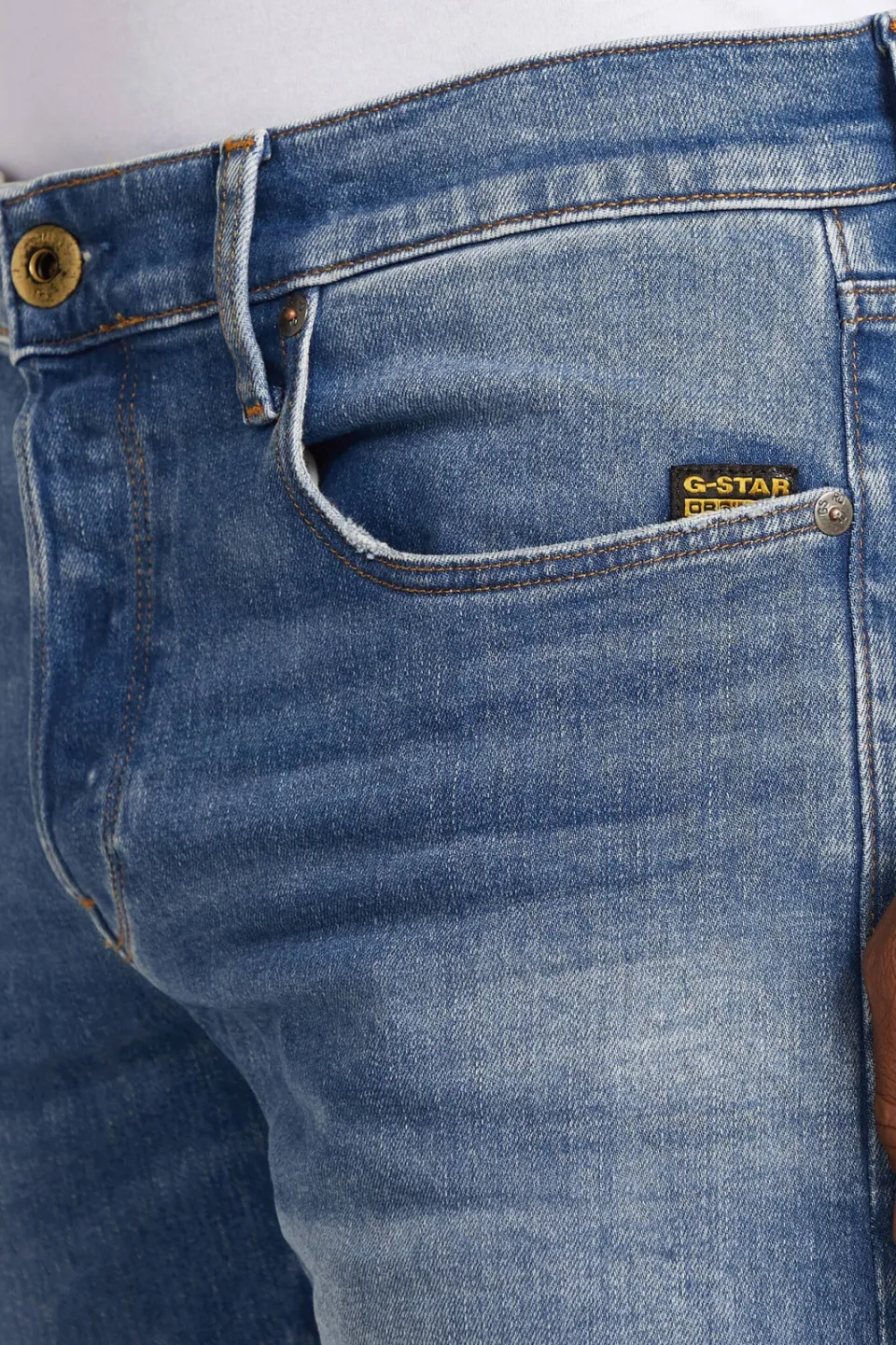 G-Star Raw G-STAR 3301 straight tapered fit jeans worn in azure blauw, foto 6