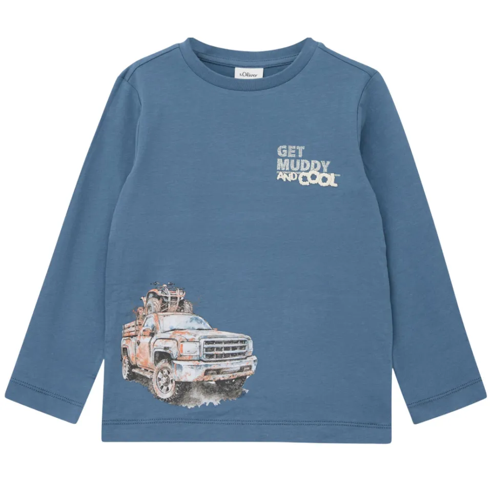 s.Oliver longsleeve met print blauw, foto 2