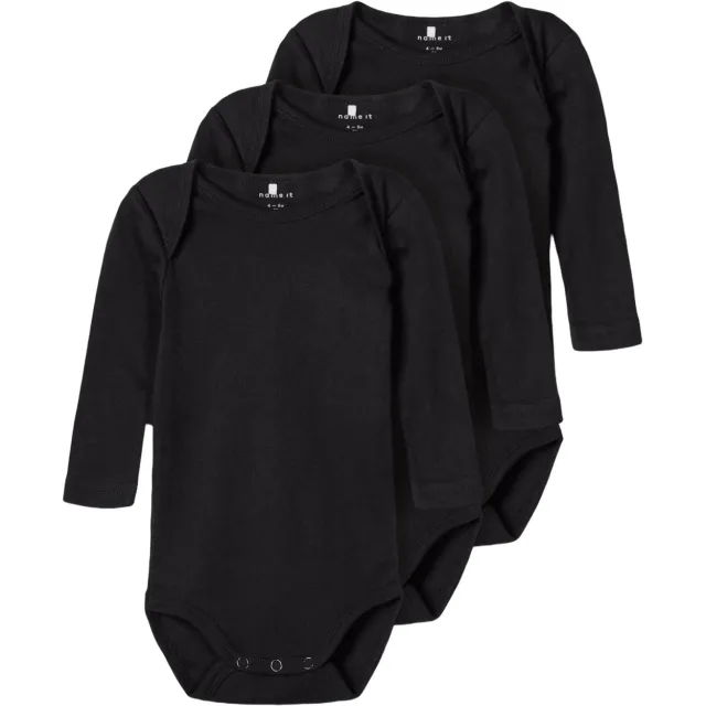 NAME IT BABY romper - zwart (set van 3), foto 2