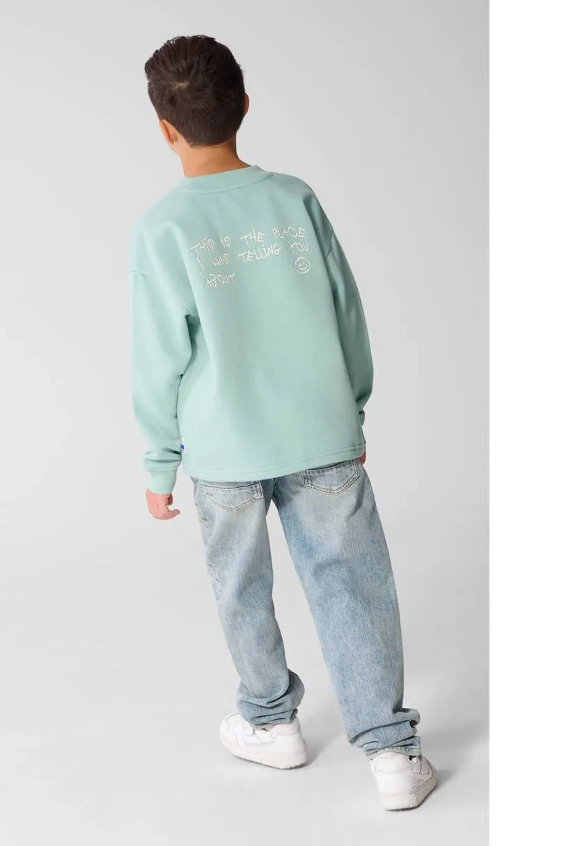 Shoeby sweater met backprint - mintgroen, foto 5