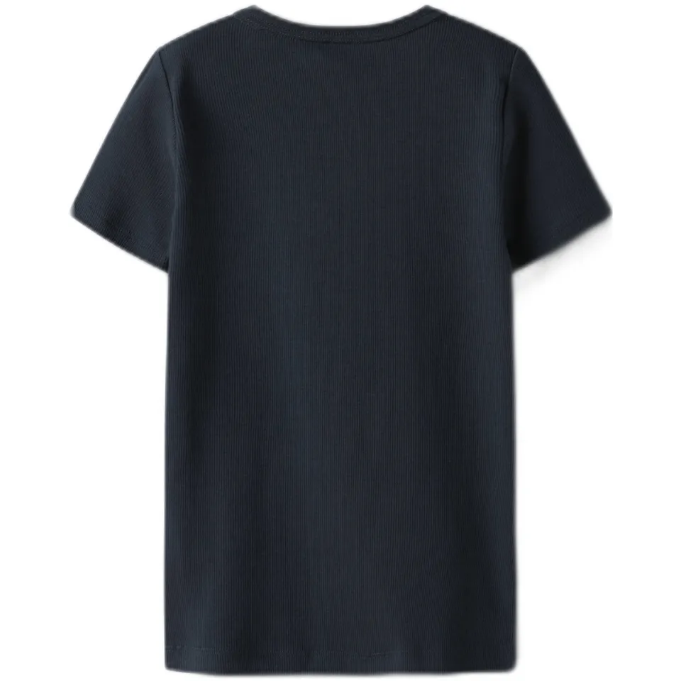 NAME IT MINI T-shirt met hartjes donkerblauw, foto 3