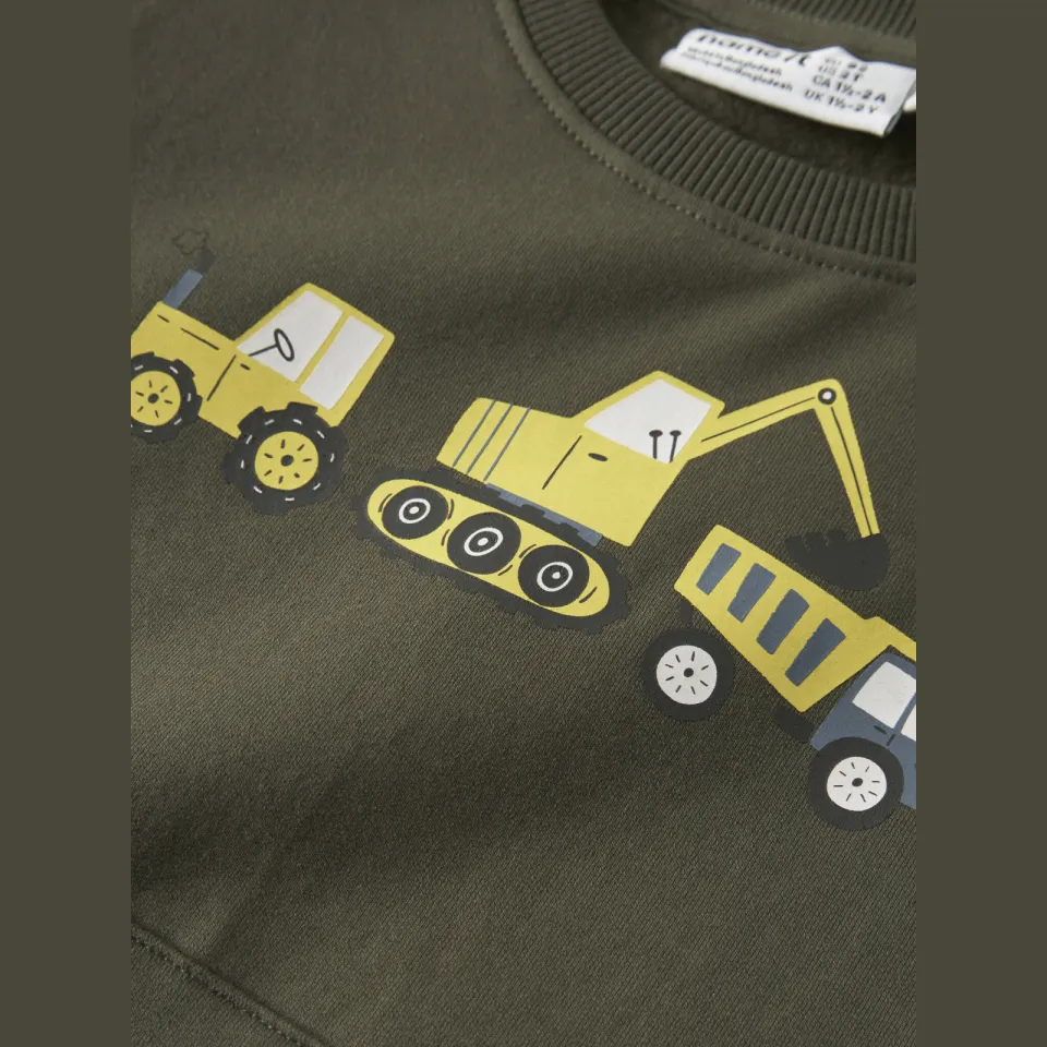NAME IT MINI sweater met print - donkergroen, foto 4