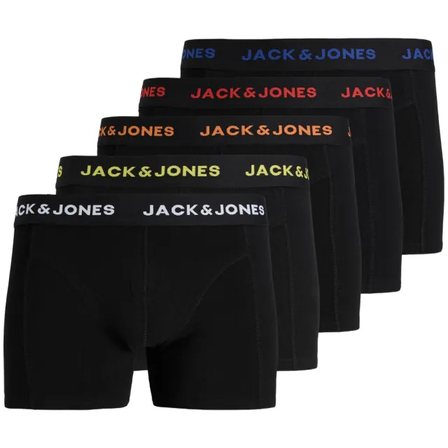 Jack & Jones JUNIOR boxershorts zwart (set van 5)