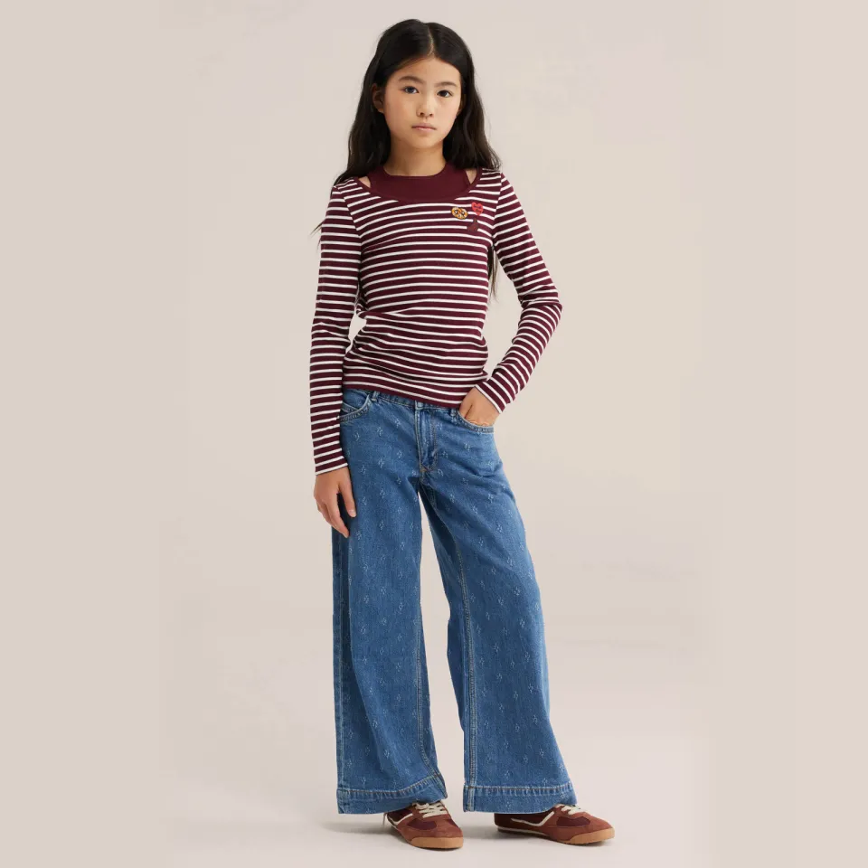 WE Fashion Blue Ridge wide leg jeans - blauw Medium blue denim