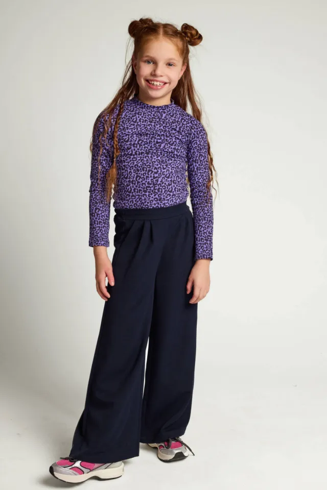LOOXS little wide leg pantalon donkerblauw