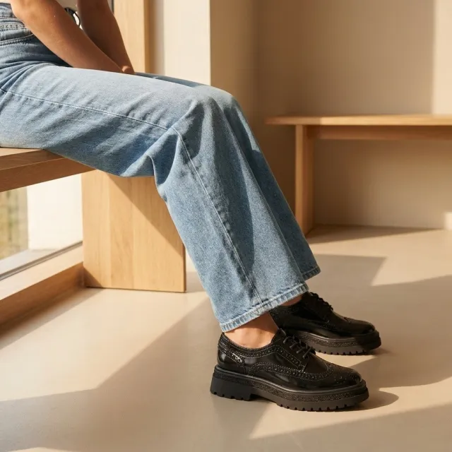 Tamaris Tamaris Veterschoenen zwart Synthetisch