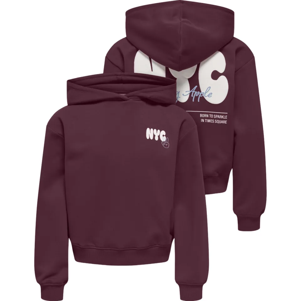 KIDS ONLY GIRL hoodie met backprint - donkerpaars, foto 2
