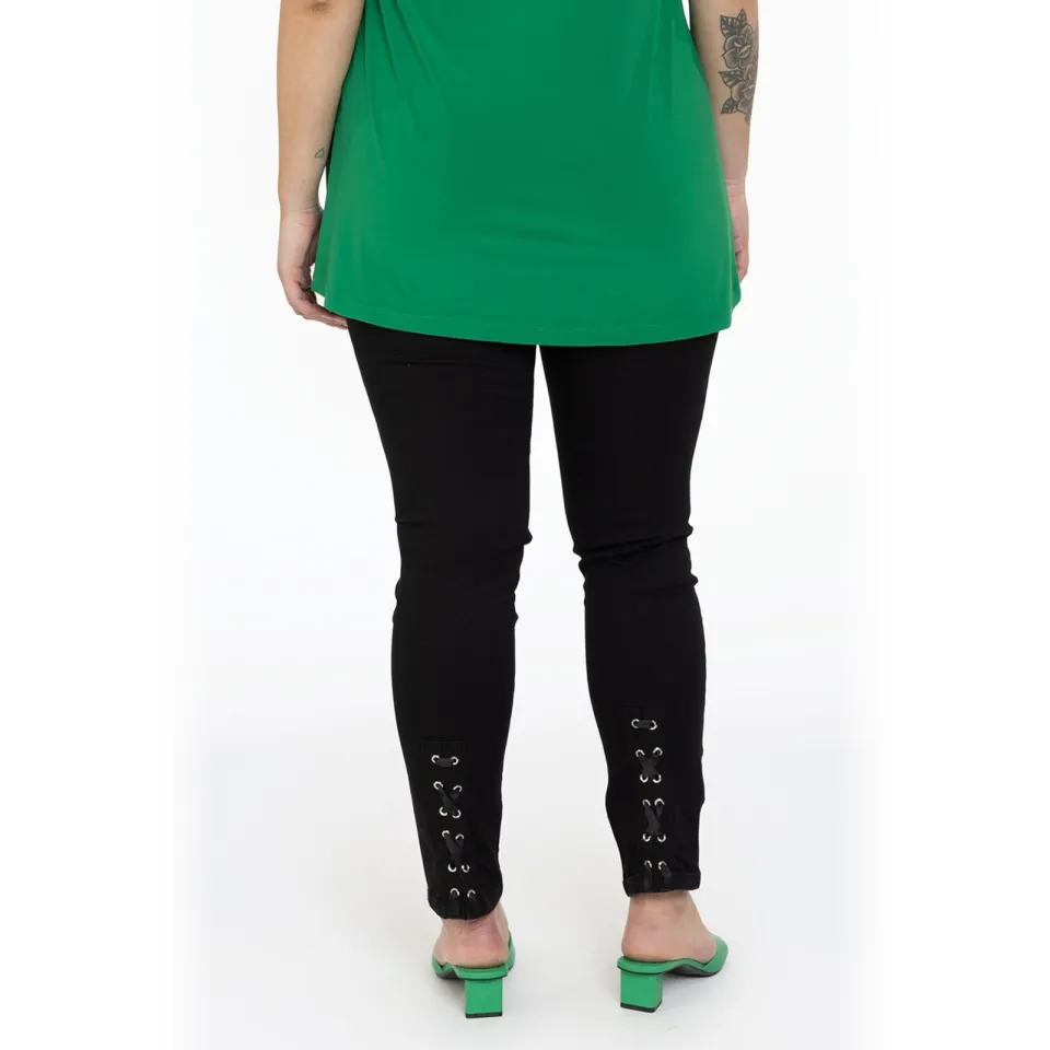 Yoek high waist skinny jeans zwart, foto 3