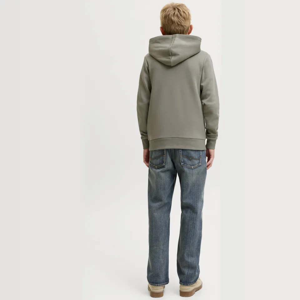 Jack & Jones JUNIOR hoodie met logo - grijsgroen, foto 5