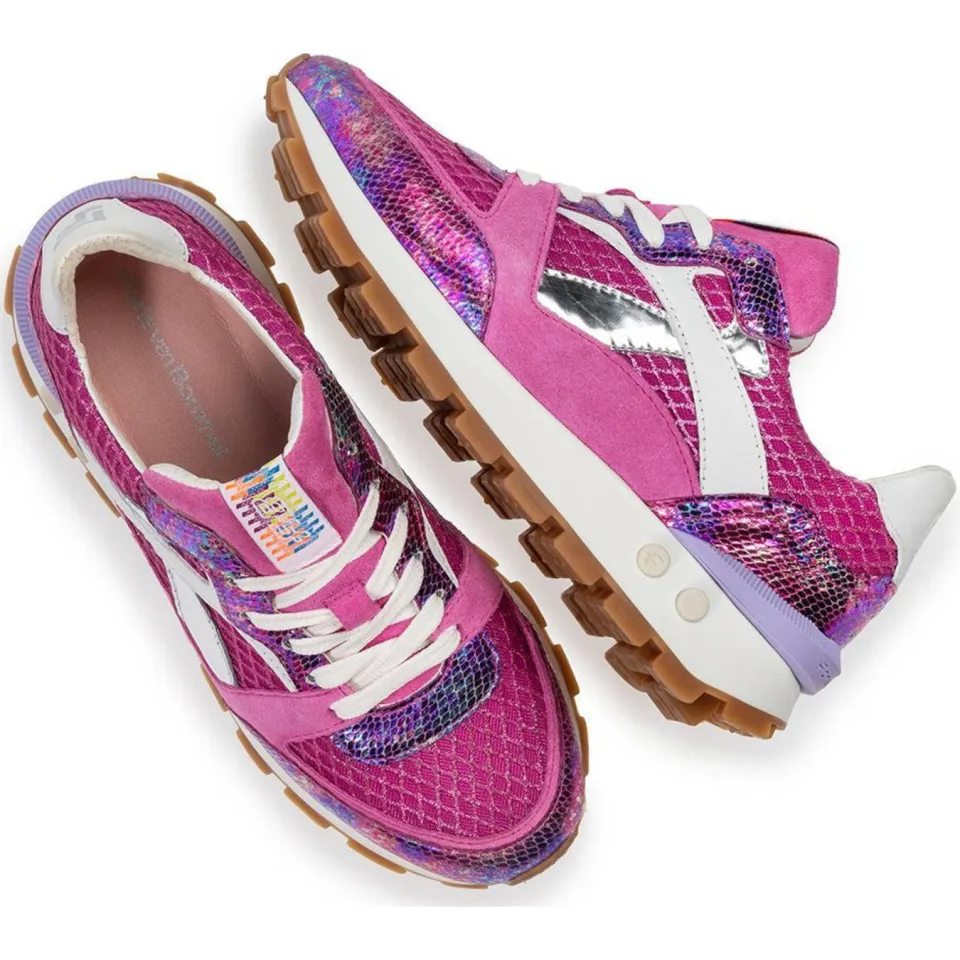 Floris Van Bommel Blokki 07.06 leren sneakers roze, foto 3