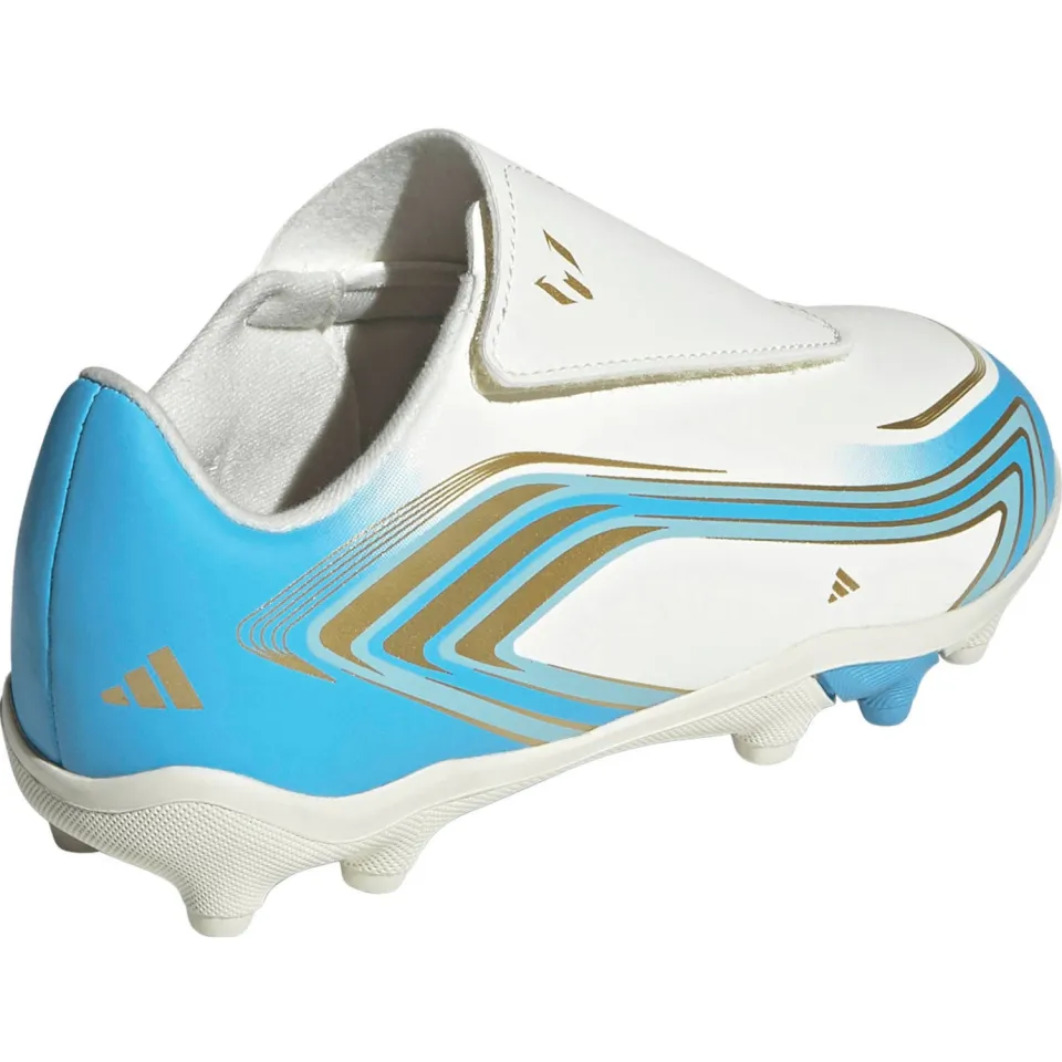 Adidas Performance F50 Messi Club junior imitatieleren voetbalschoenen - ivoor/blauw, foto 4