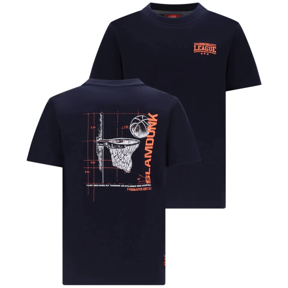 TYGO & vito T-shirt met backprint donkerblauw, foto 5