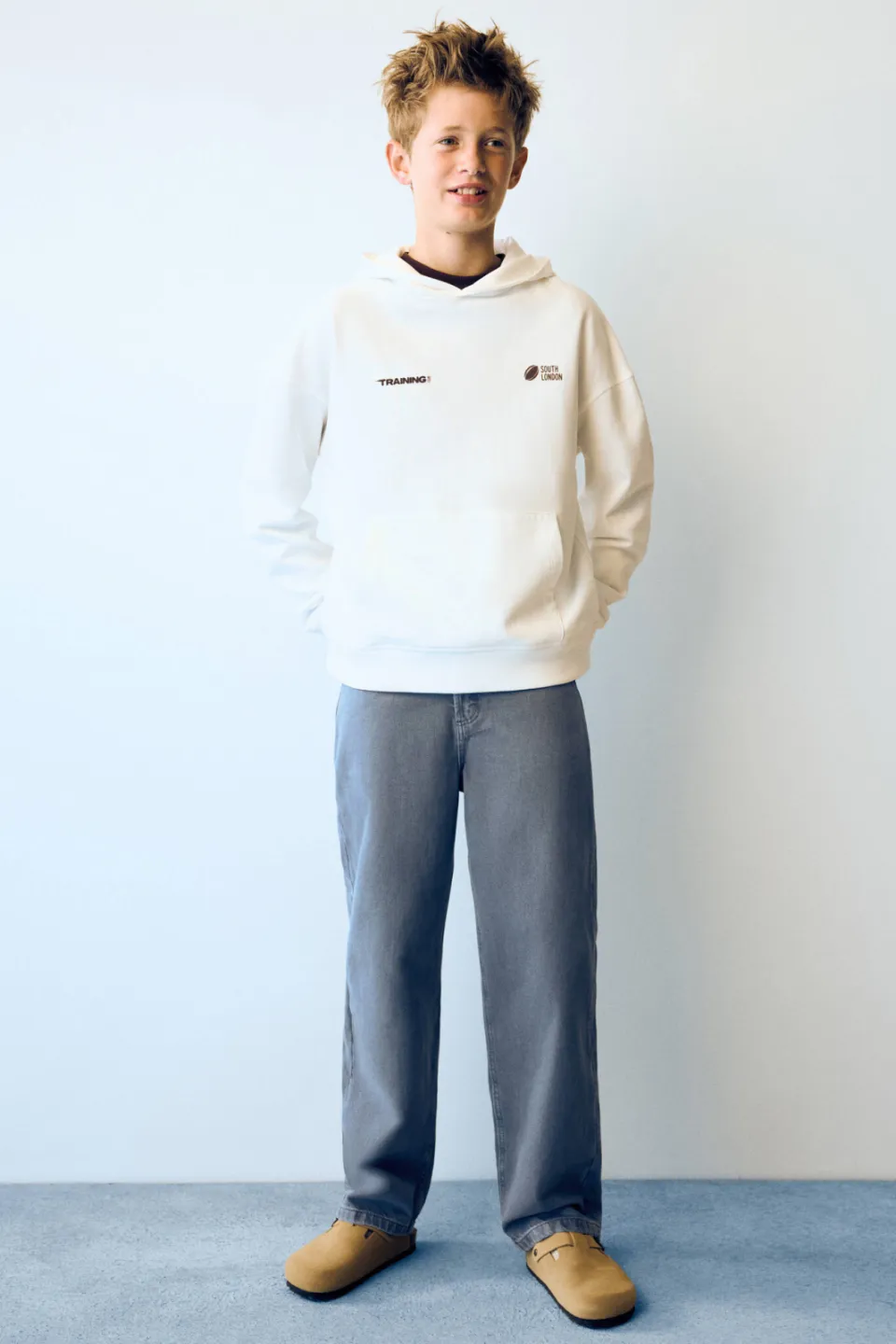 Mango Kids hoodie met backprint - wit, foto 4