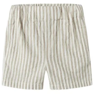 NAME IT MINI gestreepte korte broek beige wit, foto 2
