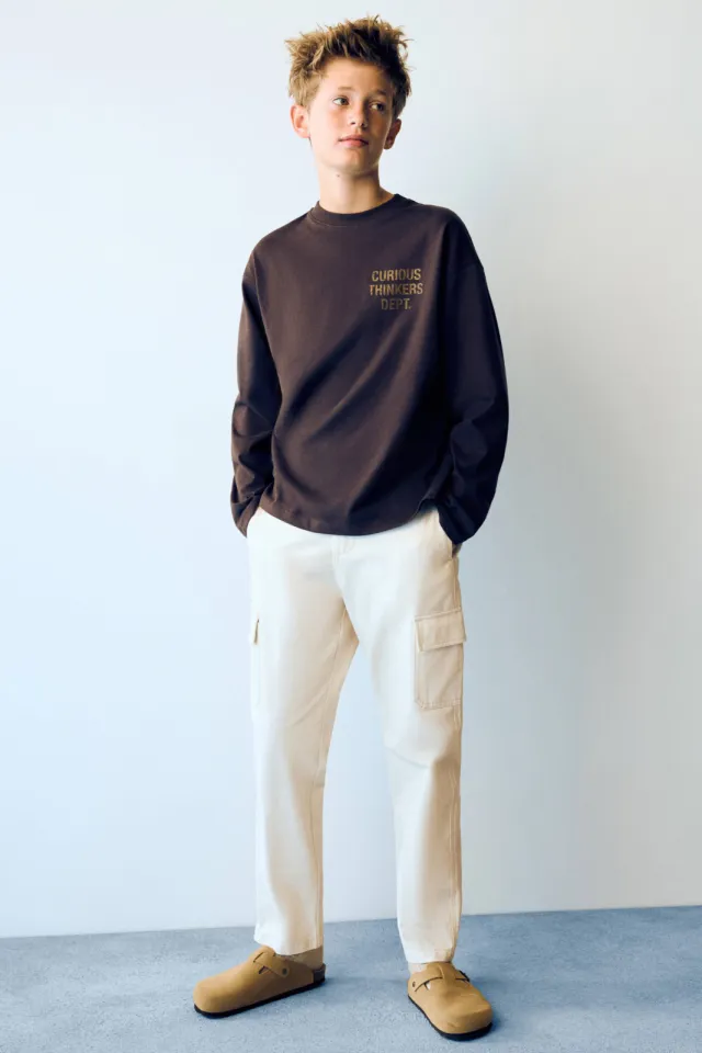 Mango cargobroek ecru