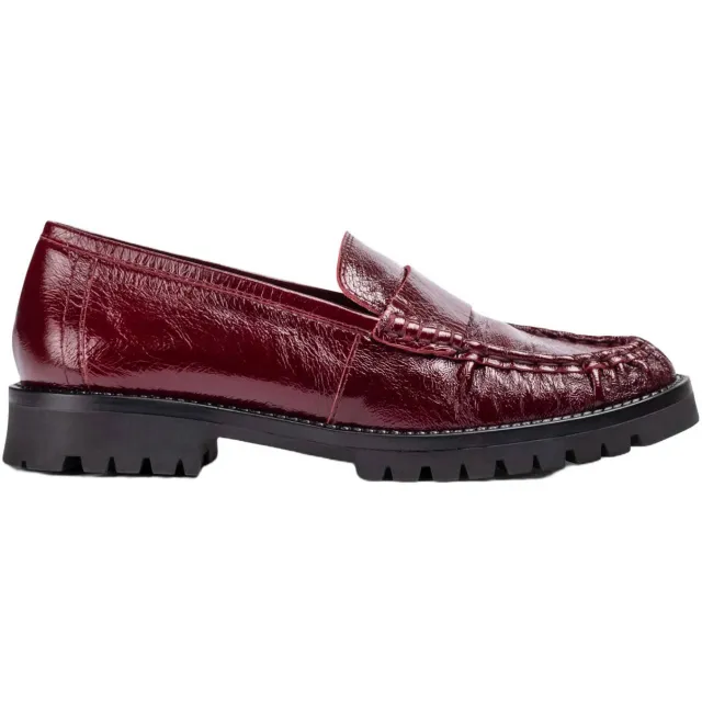 Unisa Fijo Ver lakleren loafers met profielzool - bordeaux