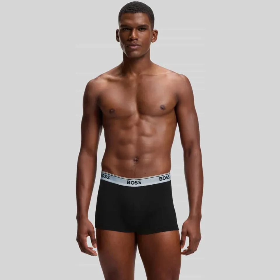 Boss Power boxershorts set van 3 donkerblauw beige zwart Donkerblauw/beige/zwart