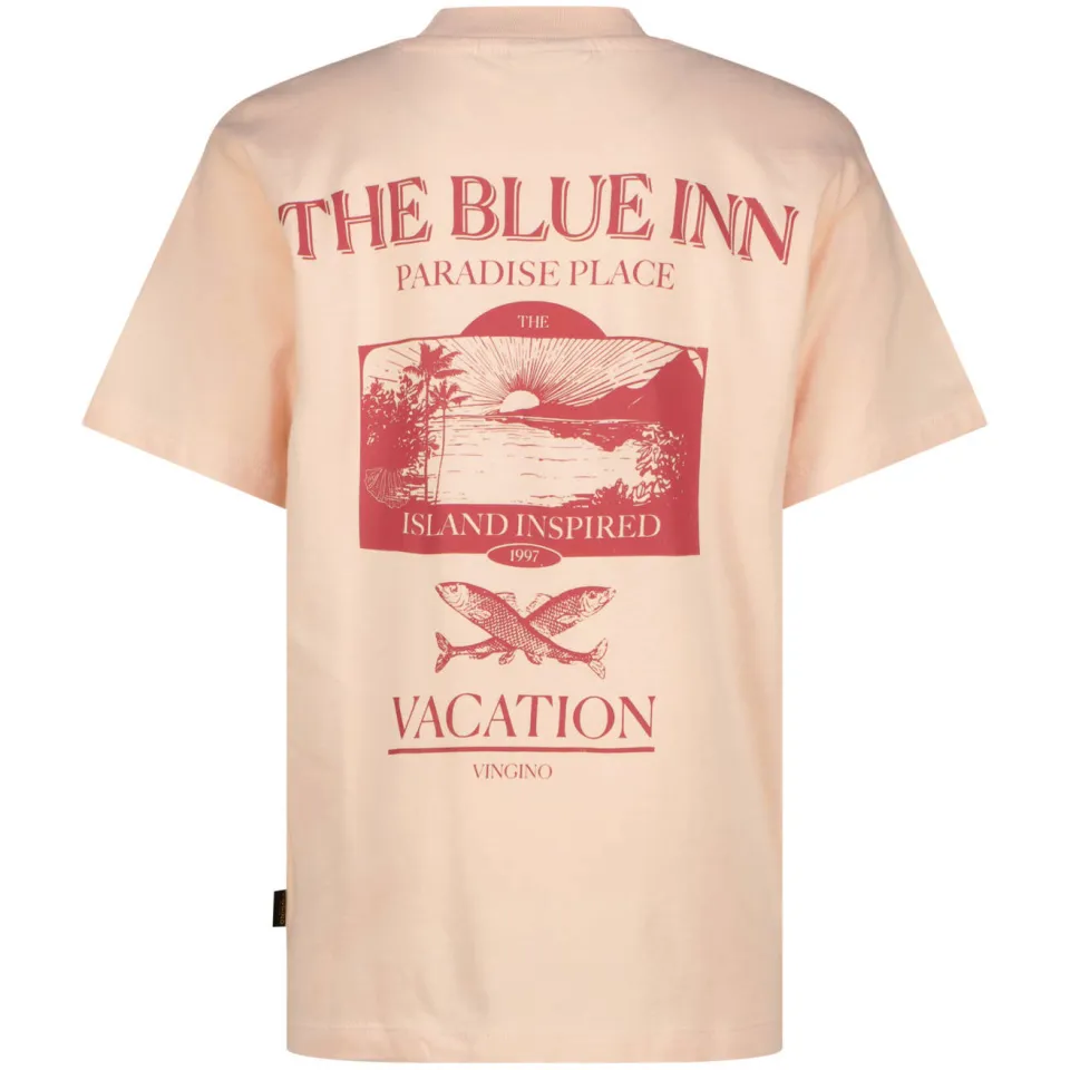 Vingino T-shirt met backprint beige, foto 3