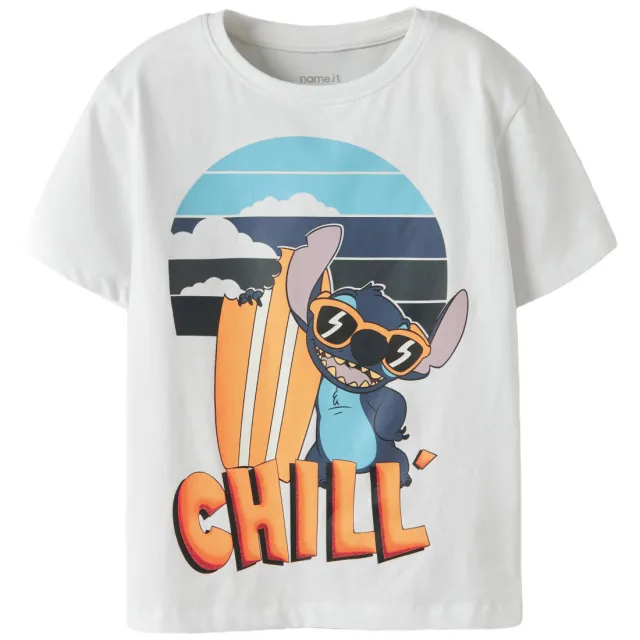 NAME IT MINI Lilo & Stitch t-shirt wit, foto 2
